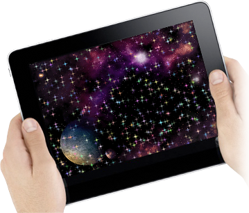 AGK starfield demo on Apple iPad