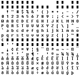 Font ascii ASCII